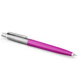 PARKER Golyóstoll, 0,7 mm, ezüst színű klip, magenta tolltest, PARKER "Royal Jotter Originals", kék