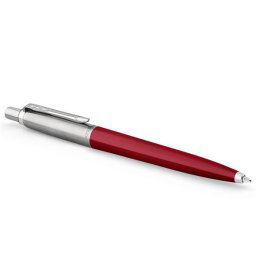 PARKER Golyóstoll, 0,7 mm, ezüst színű klip, piros tolltest, PARKER "Royal Jotter Originals", kék