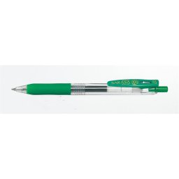ZEBRA Zseléstoll, 0,37 mm, nyomógombos, ZEBRA "Sarasa Clip", zöld