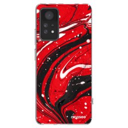 Átlátszó szilikon tok az alábbi mobiltelefonokra Xiaomi Redmi Note 11 Pro - Red black