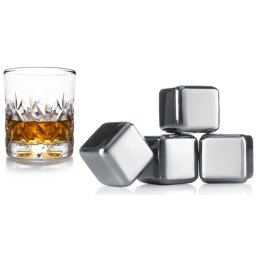 Vacu Vin hűtő fémkocka whisky 4 db-os