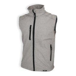 Dressa Softshell vízálló férfi mellény polár béléssel - szürke