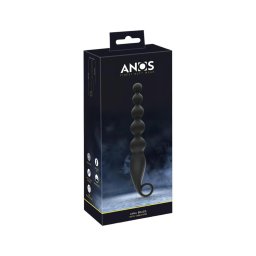 ANOS Anal Beads - gyöngyös anál vibrátor (fekete)
