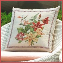 VERBENA, virág mintás jacquard párna panel