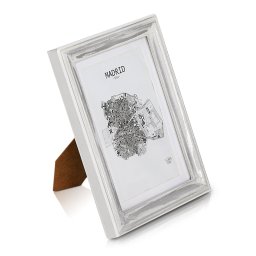 Casa Chic Lancaster, képkeret, téglalap alakú, fényképek 17 x 12 cm, paszpartu, fa (ANTIC-5x7-SLVWHT)