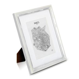 Casa Chic Lancaster, képkeret, téglalap alakú, fényképek 24,8 x 19,3 cm, paszpartu, fa (ANTIC-10x8-SLVWHT)