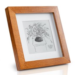 Casa Chic Bristol, képkeret, üveg, 15 x 15 cm, paszpartu, valódi fa (CL-6X6-RUST)