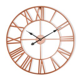 Casa Chic Queensway 80, falióra, fémkeret, csendes, Ø 76 cm (ANTIC-CLOCK-80-ROS)