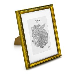 Casa Chic Lancaster, képkeret, téglalap alakú, fényképek 24,8 x 19,3 cm, paszpartu, fa (ANTIC-10x8-GLD)