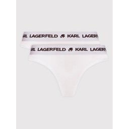 KARL LAGERFELD 2 db tanga Logo Set 211W2126 Fehér