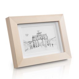 Casa Chic Edinburgh, képkeret, téglalap alakú, fényképek 10 x 15 cm, paszpartu, valódi fa (CL-4X6-1-UNP)