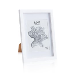 Casa Chic Everton, képkeret, téglalap alakú, DIN A4-es fényképek 28,8 x 20 cm, paszpartu, valódi fa (CL-A4-WHT)