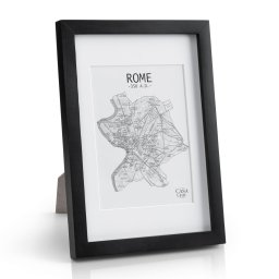 Casa Chic Brighton, képkeret, üveg, DIN A4, paszpartu, valódi fa (CL-A4-BLK)
