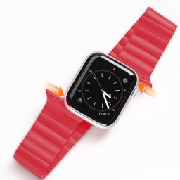 Dux Ducis Magnetic Strap Apple Watch 42/44/45mm mágneses óraszíj (piros)