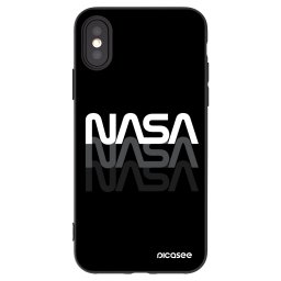 Fekete szilikon tok az alábbi mobiltelefonokra Apple iPhone X/XS - NASA Triple