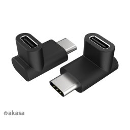 USB-C(M) / USB-C(F) adapter 90 fokos Akasa AK-CBUB63-KT02 (duo pack)