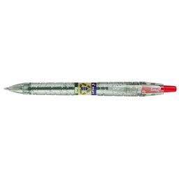 PILOT Golyóstoll, 0,27 mm, nyomógombos, PILOT "B2P EcoBall", piros