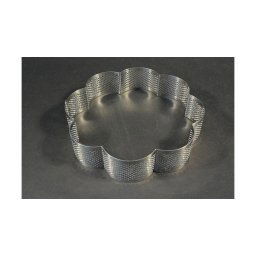 Perforált sütőkeret tarte karika virág 16 cm