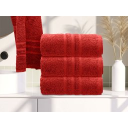Comfort törölköző 50 x 100 cm piros, 100% pamut