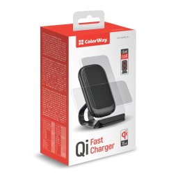 Vezetek nelkuli tolto Qi 15W fekete ColorWay CW-CHW31Q-BK
