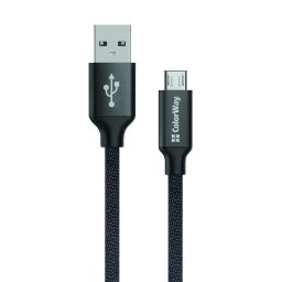 USB A/B Micro 1m fekete ColorWay CW-CBUM002-BK