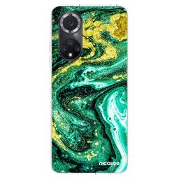 Átlátszó szilikon tok az alábbi mobiltelefonokra Huawei Nova 9 SE - Green Gold