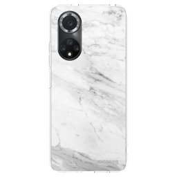 Átlátszó szilikon tok az alábbi mobiltelefonokra Huawei Nova 9 SE - White marble