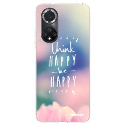 Átlátszó szilikon tok az alábbi mobiltelefonokra Huawei Nova 9 SE - Think happy be happy