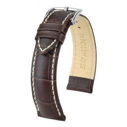 Hirsch Modena borjúbőr óraszíj, barna 24/22L