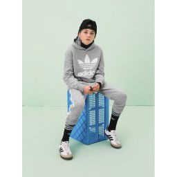 adidas Melegítő alsó Trefoil 3-Stripes GD2705 Szürke Regular Fit