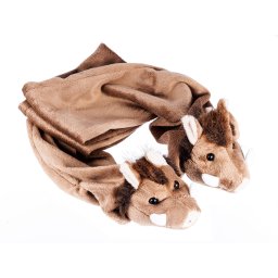 Nature De Brenne Vaddisznófej figurával ellátott plüss sál 140 cm