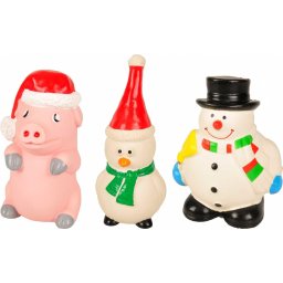 FGO (Flamingo) Karácsonyi latex figurák kutyajáték rágójátékok
