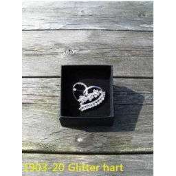 HB 1903A-20 luxus dísztű Glitter Heart lovas nyakkendők