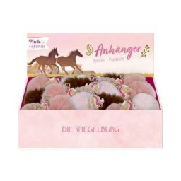 HB P-35 bolyhos pompom kulcstartók Horse Friends 12 db / készlet lovas ajándék