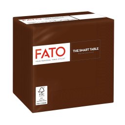 Fato Szalvéta 24x24cm csokoládébarna 2 rétegű 100 lap/csomag