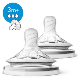 Avent Natural etetőcumi közepes folyású 3h 2db