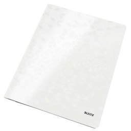 LEITZ Gyorsfűző, laminált karton, A4, LEITZ "Wow", fehér