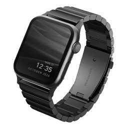 Uniq Strova rozsdamentes acél óraszíj Apple Watch 4/5/6/7/SE 42/44/45mm (fekete)