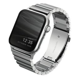 Uniq Strova rozsdamentes acél óraszíj Apple Watch 4/5/6/7/SE 42/44/45mm (ezüst)