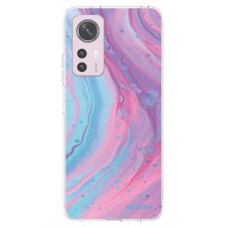 Átlátszó szilikon tok az alábbi mobiltelefonokra Xiaomi 12 - Pink liquid