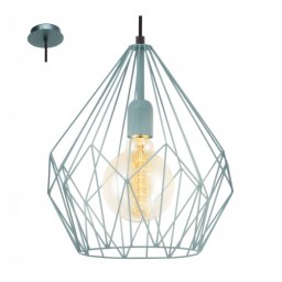 LED lámpa függeszték , mennyezeti , E27 , acél , menta , EGLO , CARLTON , 49259