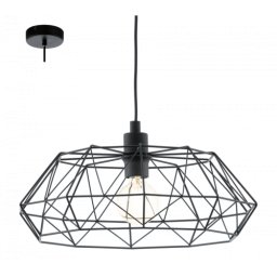 LED lámpa függeszték , mennyezeti , E27 , acél , fekete , EGLO , CARLTON 2 , 49487
