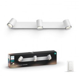 Led lámpatest , Philips Hue , Adore , fali , spot (3 x 5W GU10 + távirányító) , CCT , dimmelhető , fehér , IP44