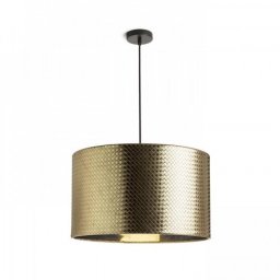 LED lámpa , függeszték , mennyezeti , E27 , műbőr , krómozott fólia , RENDL , EL DORADO , R13359