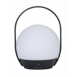 LED lámpatest , hordozható , asztali , 3.3W , RGB , CCT , dimmelhető , fekete , beltéri/kültéri , IP54 , LUTEC CONNECT , CARDI