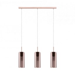 LED lámpa , függeszték , mennyezeti , 3 x E27 foglalat , vörösréz , EGLO , SELVINO , 98699