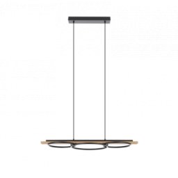 LED lámpa , függeszték , 2 x 15.2W és 15.5W , meleg fehér , fa , barna , EGLO , BOYAL LED , 99625