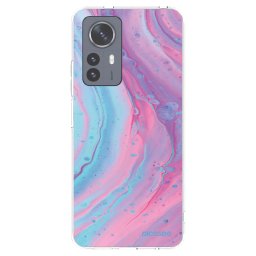 Átlátszó szilikon tok az alábbi mobiltelefonokra Xiaomi 12 Pro - Pink liquid