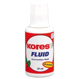 KORES Hibajavító folyadék, oldószeres, 20 ml, KORES "Fluid"