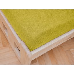 Gyerek frottír lepedő 60x120 cm sárga